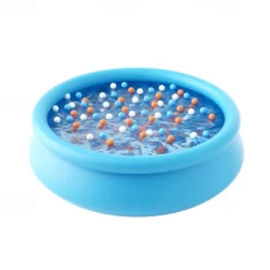 Large Round Pool, Available in Multiple Sizes, Foldable, Lightweight And Easy to Install, Portable And Storage-Friendly, Durable PVC Mesh Material with Quick-Drain Valve Design, Equipped with Multiple