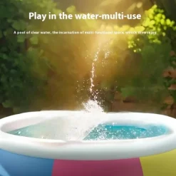 Large Round Pool, Available in Multiple Sizes, Foldable, Lightweight And Easy to Install, Portable And Storage-Friendly, Durable PVC Mesh Material with Quick-Drain Valve Design, Equipped with Multiple