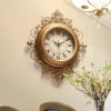 Large Vintage Wall Clock Silent Non Ticking Battery Operated Quartz Wall Clock Metal Wall Clocks Retro Wall Clock Court Style