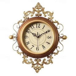 Large Vintage Wall Clock Silent Non Ticking Battery Operated Quartz Wall Clock Metal Wall Clocks Retro Wall Clock Court Style