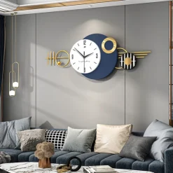Large Wall Clock for Living Room Decor Modern Minimalist Wall Clock Silent Non-Ticking for Office School Home Kitchen Dining Room Bathroom Battery Operated 82*32CM 100*42CM