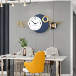 Large Wall Clock for Living Room Decor Modern Minimalist Wall Clock Silent Non-Ticking for Office School Home Kitchen Dining Room Bathroom Battery Operated 82*32CM 100*42CM