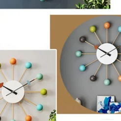 Large Wall Clock Metal Decorative Silent Non-Ticking Big Clocks Modern Home Decorations for Living RoomBedroomDining Room Office