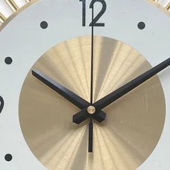 Large Wall Clock Metal Decorative Mid Century Silent Non-Ticking Big Clocks Modern Home Decorations for Living RoomBedroomDining Room Office