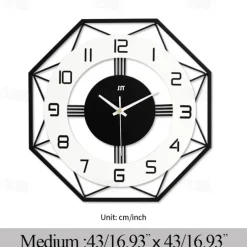 Large Wall Clocks for Living Room Decor 16 inch Silent Modern Wall Clocks Wall Clock Battery Operated Non Ticking Black Wood Decorative Clock Wall for Kitchen Bedroom Office Classroom