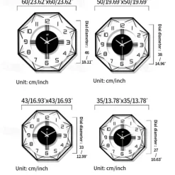 Large Wall Clocks for Living Room Decor 16 inch Silent Modern Wall Clocks Wall Clock Battery Operated Non Ticking Black Wood Decorative Clock Wall for Kitchen Bedroom Office Classroom