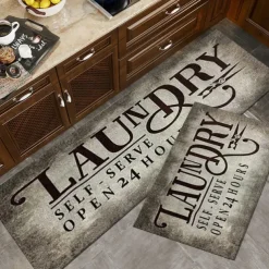 Laundry Mat Rug Kitchen Mat Non-Slip Oil Proof Rug Indoor Outdoor Mat Bedroom Decor Bathroom Mat Entrance Rug Door Mat