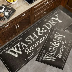 Laundry Mat Rug Kitchen Mat Non-Slip Oil Proof Rug Indoor Outdoor Mat Bedroom Decor Bathroom Mat Entrance Rug Door Mat