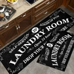 Laundry Mat Rug Kitchen Mat Non-Slip Oil Proof Rug Indoor Outdoor Mat Bedroom Decor Bathroom Mat Entrance Rug Door Mat