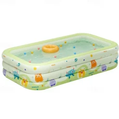 3/4-Layer Inflatable Monster Pattern Swimming Pool - Family Size, Thick PVC Material, Easy Storage & Transport, Perfect for Outdoor Water Fun, Summer Parties, and Backyard Entertainment, Pool Floats