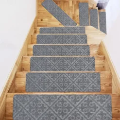 Leaf Carpet Stair Treads for Wooden Steps Stairs Carpet Tape Peel and Stick with Double Adhesive Tape