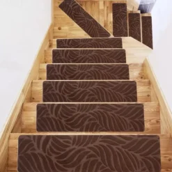 Leaf Carpet Stair Treads for Wooden Steps Stairs Carpet Tape Peel and Stick with Double Adhesive Tape