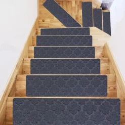 Leaf Carpet Stair Treads for Wooden Steps Stairs Carpet Tape Peel and Stick with Double Adhesive Tape