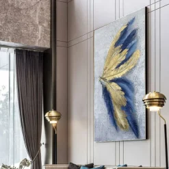 Leaf Oil Painting Hand-painted Butterfly Wall Decoration Modern Abstract Hanging Painting Wall Art Large Oil Painting For Home Decor