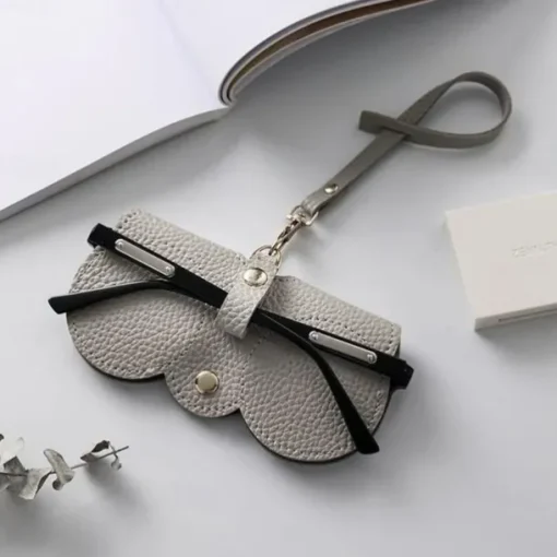 Leather Glasses Case Sunglasses Pouch, Portable Eyeglass Carrying Case, Cute men & women, Multicolour