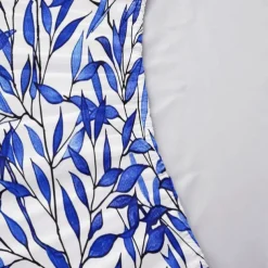 Leaves Pattern Fitted Sheet Set 100% Cotton Ultra Soft Breathable Silky Bed Sheets Deep Pocket Bedding Sheets 3 Piece Queen King Size