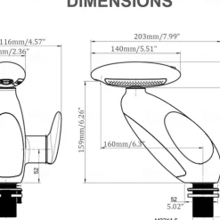 LED Bathroom Sink Faucet, Bathroom Faucet with Removable Sprayer, 4-in-1 Modern, Single Hole Bathroom Faucet, LED Light, Fountain Tap