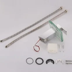 LED Bathroom Sink Faucet,Brass Waterfall 3-color Temperature Controlled Glass Spout Contemporary Style Chrome Finish Single Handle One Hole with Hot and Cold Switch