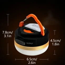 LED Camping Lantern Hanging Tent Light Outdoor Portable 5W Mini Electric Lantern Flashlight for Camping Hiking Fishing Hurricane Emergency