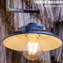 LED Camping Lights Outdoor Rechargeable Portable Lantern Lights Waterproof Flashlight 2 Lighting Modes