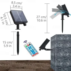 LED Curtain Lights Solar 3x0.5m 4mx0.6m 5x0.8 24V Low Voltage Remote Control Solar Power Plug-in Dual Purpose String Light Thanksgiving Christmas Outdoor Party Garden Decoration Fairy Lights Gypsophila 1 set