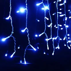 LED Curtain Lights Solar 3x0.5m 4mx0.6m 5x0.8 24V Low Voltage Remote Control Solar Power Plug-in Dual Purpose String Light Thanksgiving Christmas Outdoor Party Garden Decoration Fairy Lights Gypsophila 1 set