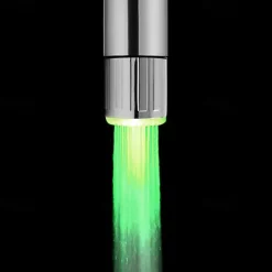 LED Light Water Faucet Tap Heads Temperature Sensor RGB Glow LED Shower Stream Bathroom Shower faucet 3 Color Changing