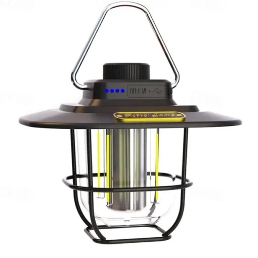 LED Retro Outdoor Camping Lights LED Tent Lights Horse Lantern Smart Rechargeable Portable Lights for Outdoor Hiking Camping Home