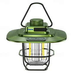 LED Retro Outdoor Camping Lights LED Tent Lights Horse Lantern Smart Rechargeable Portable Lights for Outdoor Hiking Camping Home