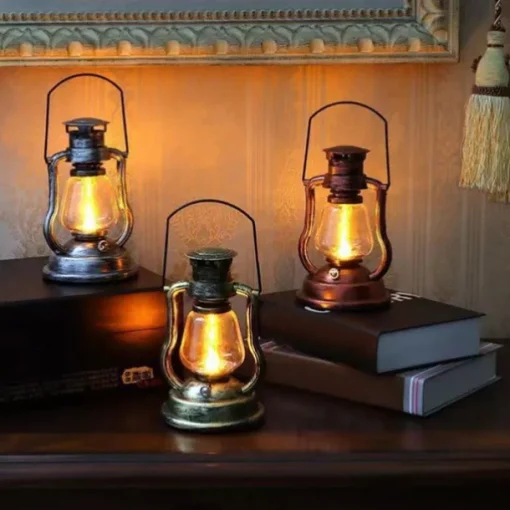 LED Solar Lamp Retro Kerosene Lamp Outdoor Garden Courtyard Decoration Portable Lantern Solar Candle Pendant Outdoor Camping Tent Lamp