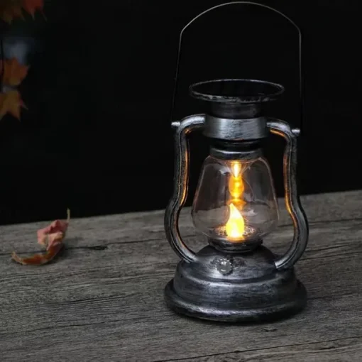 LED Solar Lamp Retro Kerosene Lamp Outdoor Garden Courtyard Decoration Portable Lantern Solar Candle Pendant Outdoor Camping Tent Lamp