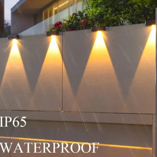 LED Solar Outdoor Lights Wall Light Fence Lights Super Bright Patio Lights Outdoor Lighting Waterproof Garden Light Balcony Fence Porch Home Decoration Solar Night Lamp