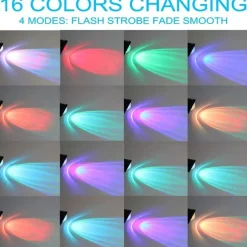 LED Underwater Pond Lights RGB Fountain Spot Lights Remote Control RGB Waterproof Color Changing 12V LED Beads for Landscape