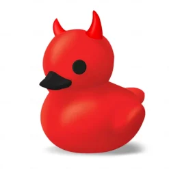 Lil' Devil Ducky Duckieville Duck Goth Resin Collectible Figurines Ducks, Cute Little Duck Statue Crafts, Novelty Decorative Ornaments Halloween Decoration