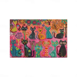 Linens Dining Table Placemats Doodle Art Cat Series Waterproof Oil Proof and Insulated Household Dining Table Mats Heat Resistant Waterproof Oil Proof and Insulated Household Dining Table Mats for Kitchen Coffee Center Table Side Party 1PC