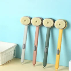 Long Handle Bath Massage Cleaning Brush Brush & Comb Easy to Use Modern Mixed Material tools Shower Accessories