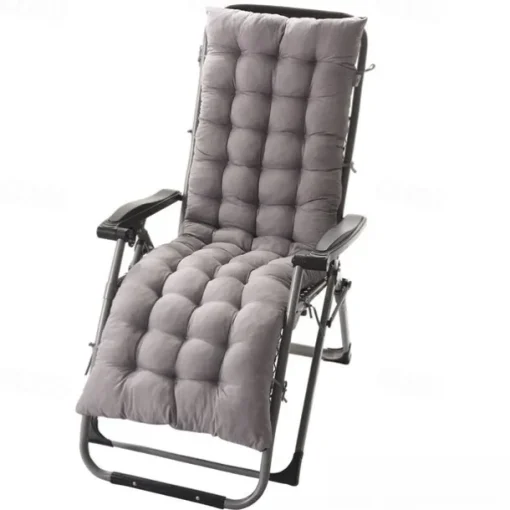Lounge Chair Cushion Tufted Outdoor Rocking Seat Deck Chaise Pad Recliner Mat Recliner Cushion