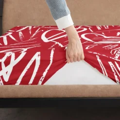 Love Heart Pattern Fitted Sheet Set 100% Cotton Ultra Soft Breathable Silky Bed Sheets Deep Pocket Bedding Sheets 3 Piece Queen King Size