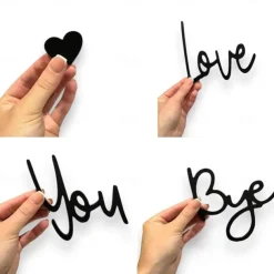 love you bye sign Above Door Topper Decoration, Wooden Script Decor Sign for Door,Home,Windows and Walls, Christmas Valentine's Wedding Thanksgiving Gift