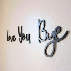 love you bye sign Above Door Topper Decoration, Wooden Script Decor Sign for Door,Home,Windows and Walls, Christmas Valentine's Wedding Thanksgiving Gift