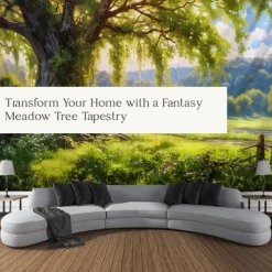 L.T.HOME Tree of Life Landscape Hanging Tapestry Wall Art Large Tapestry Mural Decor Photograph Backdrop Blanket Curtain Home Bedroom Living Room Decoration