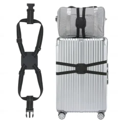 Luggage Straps for Suitcases TSA Approved, Luggage Bag Bungee for Large Luggage, Adjustable Size Travel Elastic Suitcase Strap Belt, Airport Travel Accessories with Buckles for Baggage Handbag