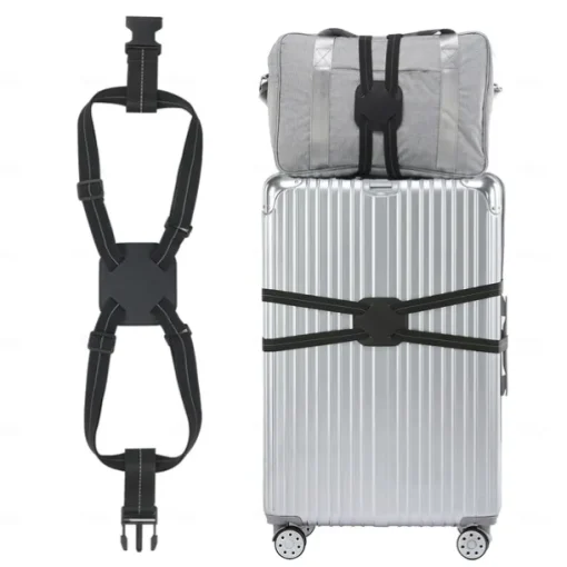Luggage Straps for Suitcases TSA Approved, Luggage Bag Bungee for Large Luggage, Adjustable Size Travel Elastic Suitcase Strap Belt, Airport Travel Accessories with Buckles for Baggage Handbag