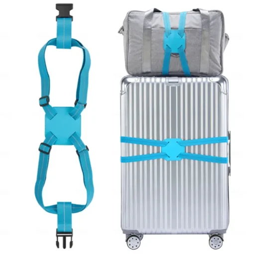 Luggage Straps for Suitcases TSA Approved, Luggage Bag Bungee for Large Luggage, Adjustable Size Travel Elastic Suitcase Strap Belt, Airport Travel Accessories with Buckles for Baggage Handbag