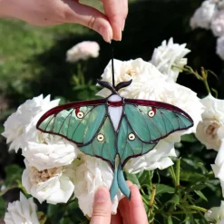 Luna Moth Stained Glass Window Hangings Mothers Day Gifts Birthday Gift For Mom Butterfly Stained Glass Suncatcher Garden Art