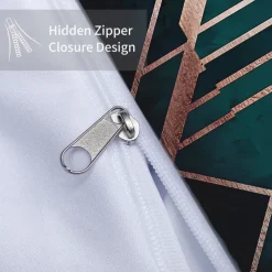 Luxury Geometric Color Block Abstract Bee 3-Piece Duvet Cover Sets Bedding Set - Elegant and Modern Design - Includes Duvet Cover and Pillowcases - Soft and High-Quality Fabric - Perfect for a Chic and Stylish Bedroom Look - Easy to Clean and Maintain