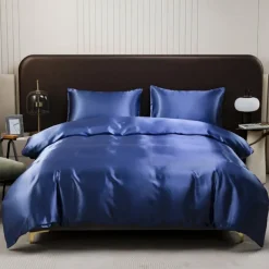 Luxury 4pcs 80g Light Luxury Color Diced Four-piece Set, 1 Suitable Bed Sheet, 1 Bed Sheet, 2 Pillowcases Suitable for Home Bedroom, Guest Room And Hotel, Good Quality And Comfortable