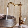 Luxury Retro Style Utility Sink Laundry Faucet, Centerset High Arc One Ceramic Handle One Hole Wash Basin Tap with Hot and Cold Water Switch, Laundry Tub Pot Filler Commercial Faucet in Antique Brass