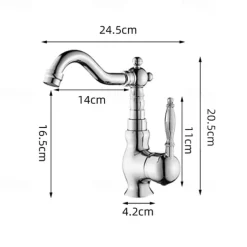 Luxury Retro Style Utility Sink Laundry Gold Faucet, Centerset High Arc One Handle One Hole Wash Basin Tap with Hot and Cold Water Switch, Laundry Tub Pot Filler Commercial Faucet in Antique Brass