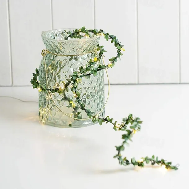 2m String Lights 20 LEDs SMD 0603 1pc Warm White Thanksgiving Day Christmas Waterproof Party Decorative USB Powered Batteries Powered